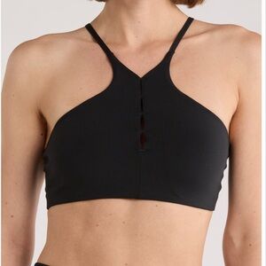 Nike Black Keyhole Sports Bra Dri-Fit Size Medium with Adjustable Straps